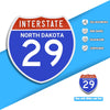 Interstate 29 Road Sign Replica – Personalized Travel Sign | Home & Office Wall Decor (8.54” x 8.53”)
