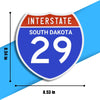 Interstate 29 Road Sign Replica – Personalized Travel Sign | Home & Office Wall Decor (8.54” x 8.53”)