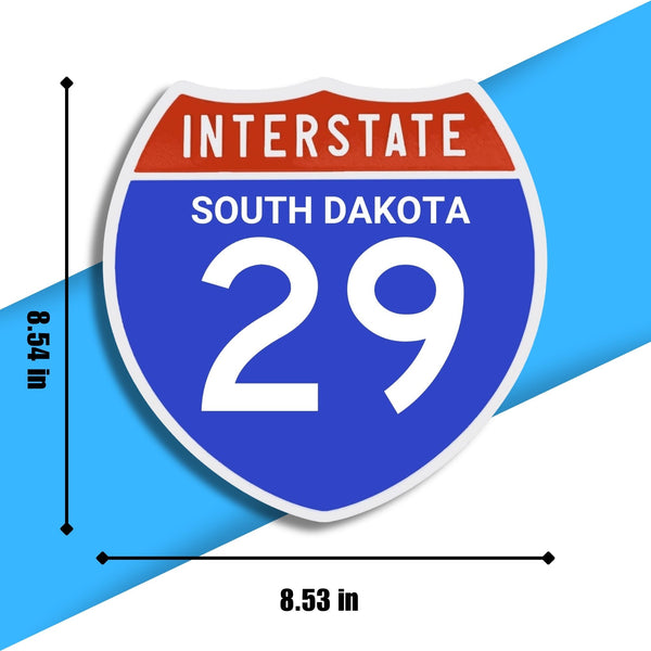 Interstate 29 Road Sign Replica – Personalized Travel Sign | Home & Office Wall Decor (8.54” x 8.53”)