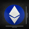 Ethereum Wall Sign – 8.66" Round Crypto Deco | Modern Blockchain Art for Home, Office, or Gaming Spaces