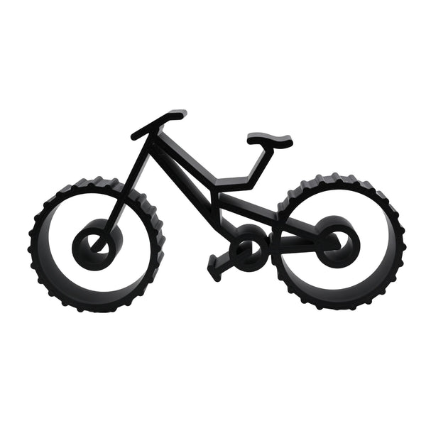 Downhill Mountain Bike Sculpture, Minimalist Line Art Rider, MTB Silhouette Home Decor, Modern Hobbies and Desk Line Art