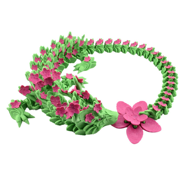 Cherry Blossom Dragon Articulating Fidget Toy – Flexible, Expandable, and Colorful Dragon Design