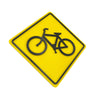 Bicycle Road Warning Sign, Yellow And Black Cycling Safety Alert, Perfect for Cyclist Safety, Increase Driver Awareness, Enhance Road Safety