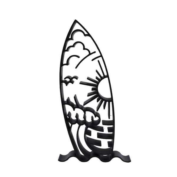 Surfboard Scenic Figure, 3D Printed Line Art, Surfer Sculpture, Water Sports Gift Idea, Surf Decorations, Surfing Gift Surfer