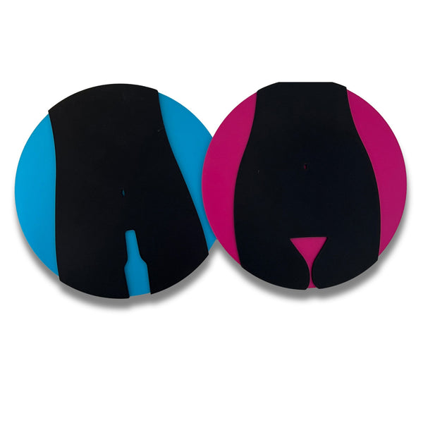 Cheers to Relief Restroom Signs – Beer Bottle & Martini Glass Design | Funny Bathroom Decor for Bars & Restaurants