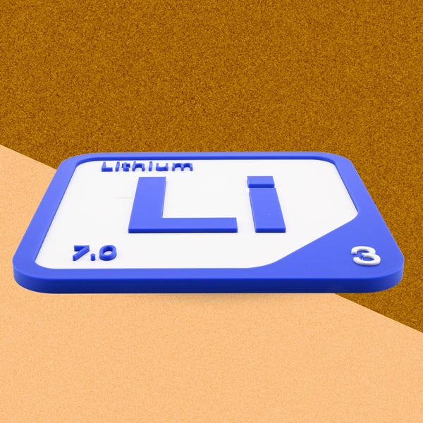 LITHIUM Periodic Table Tile – Educational Wall Art for Science Lovers, 5.6 x 5.6 Inches