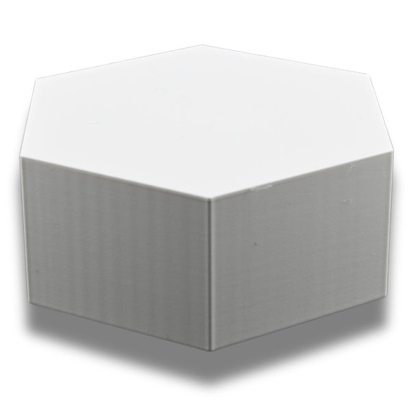 Large Octagon Action Figure Stands – Durable Display Set in Matte White or Black, Individual Heights or Full Set Available