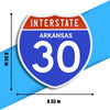 Interstate 30 Road Sign Replica – Personalized Travel Sign | Home & Office Wall Decor (8.54” x 8.53”)77