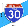 Interstate 30 Road Sign Replica – Personalized Travel Sign | Home & Office Wall Decor (8.54” x 8.53”)77