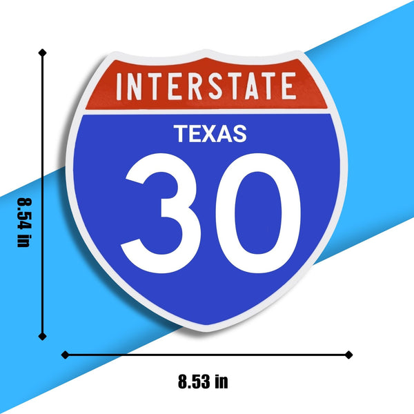 Interstate 30 Road Sign Replica – Personalized Travel Sign | Home & Office Wall Decor (8.54” x 8.53”)77