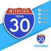 Interstate 30 Road Sign Replica – Personalized Travel Sign | Home & Office Wall Decor (8.54” x 8.53”)77