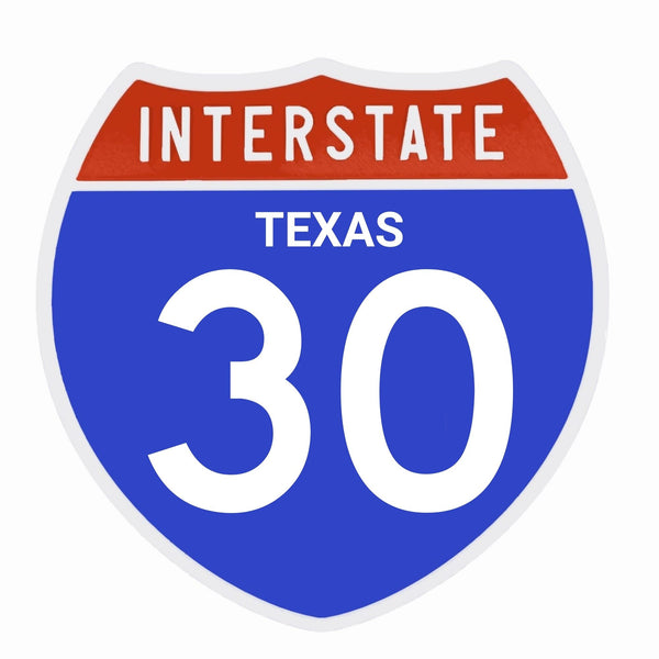 Interstate 30 Road Sign Replica – Personalized Travel Sign | Home & Office Wall Decor (8.54” x 8.53”)77
