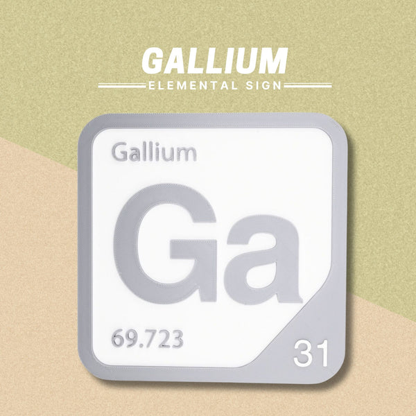 GALLIUM Periodic Table Tile – Educational Wall Art for Science Lovers, 5.6 x 5.6 Inches
