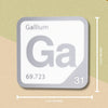 GALLIUM Periodic Table Tile – Educational Wall Art for Science Lovers, 5.6 x 5.6 Inches