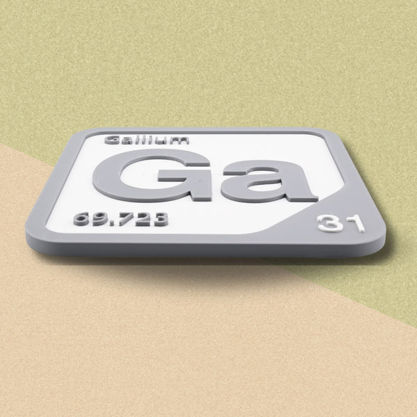 GALLIUM Periodic Table Tile – Educational Wall Art for Science Lovers, 5.6 x 5.6 Inches