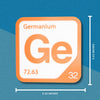 GERMANIUM Periodic Table Tile – Educational Wall Art for Science Lovers, 5.6 x 5.6 Inches