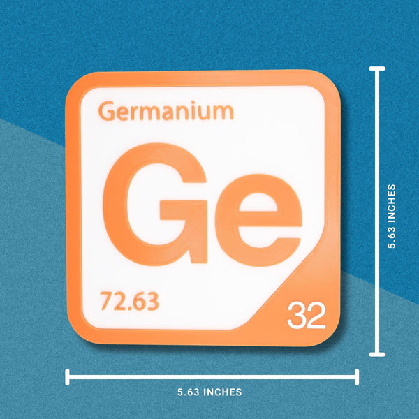 GERMANIUM Periodic Table Tile – Educational Wall Art for Science Lovers, 5.6 x 5.6 Inches