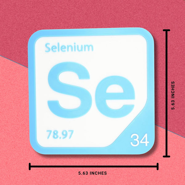 SELENIUM Periodic Table Tile – Educational Wall Art for Science Lovers, 5.6 x 5.6 Inches