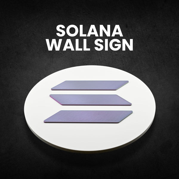 SOL Solana Wall Sign - Cryptocurrency Decor, Modern Solana Logo Wall Art, Perfect Gift for Crypto Enthusiasts