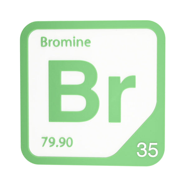 BROMINE Periodic Table Tile – Educational Wall Art for Science Lovers, 5.6 x 5.6 Inches