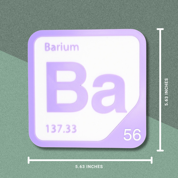 Periodic Table Word Sign - 'BACON' (Barium + Cobalt + Nitrogen) - 5.63 in x 5.63 - Durable & Eco-Friendly STEM Decor