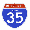 Interstate 35 Road Sign Replica – Personalized Travel Sign | Home & Office Wall Decor (8.54” x 8.53”)
