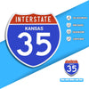 Interstate 35 Road Sign Replica – Personalized Travel Sign | Home & Office Wall Decor (8.54” x 8.53”)