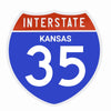 Interstate 35 Road Sign Replica – Personalized Travel Sign | Home & Office Wall Decor (8.54” x 8.53”)