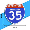 Interstate 35 Road Sign Replica – Personalized Travel Sign | Home & Office Wall Decor (8.54” x 8.53”)