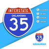 Interstate 35 Road Sign Replica – Personalized Travel Sign | Home & Office Wall Decor (8.54” x 8.53”)