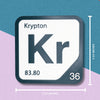 KRYPTON Periodic Table Tile – Educational Wall Art for Science Lovers, 5.6 x 5.6 Inches