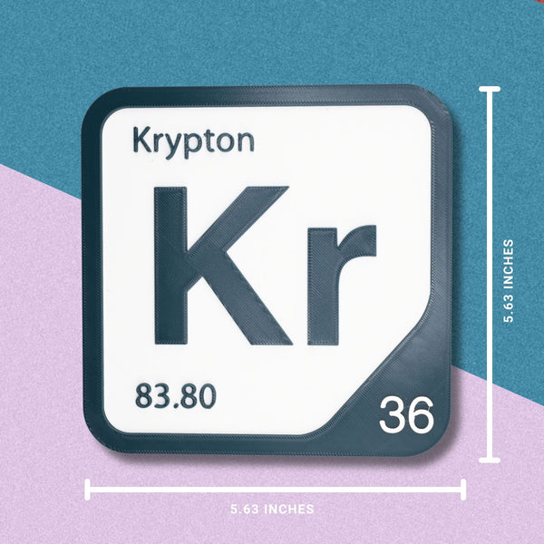 KRYPTON Periodic Table Tile – Educational Wall Art for Science Lovers, 5.6 x 5.6 Inches