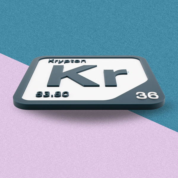 KRYPTON Periodic Table Tile – Educational Wall Art for Science Lovers, 5.6 x 5.6 Inches