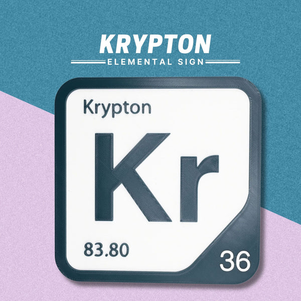 KRYPTON Periodic Table Tile – Educational Wall Art for Science Lovers, 5.6 x 5.6 Inches