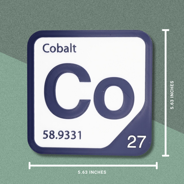 Periodic Table Word Sign - 'BACON' (Barium + Cobalt + Nitrogen) - 5.63 in x 5.63 - Durable & Eco-Friendly STEM Decor