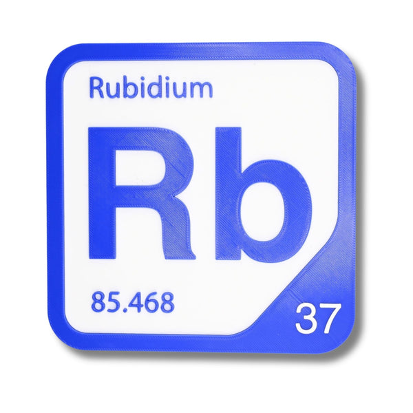 RUBIDIUM Periodic Table Tile – Educational Wall Art for Science Lovers, 5.6 x 5.6 Inches