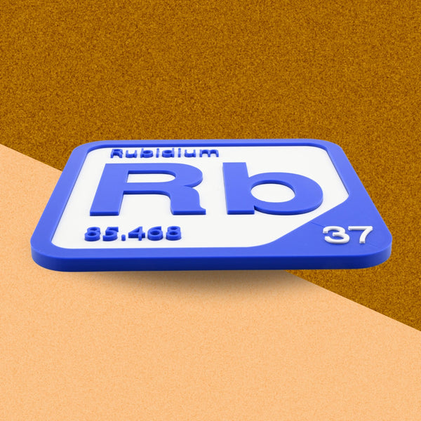 RUBIDIUM Periodic Table Tile – Educational Wall Art for Science Lovers, 5.6 x 5.6 Inches