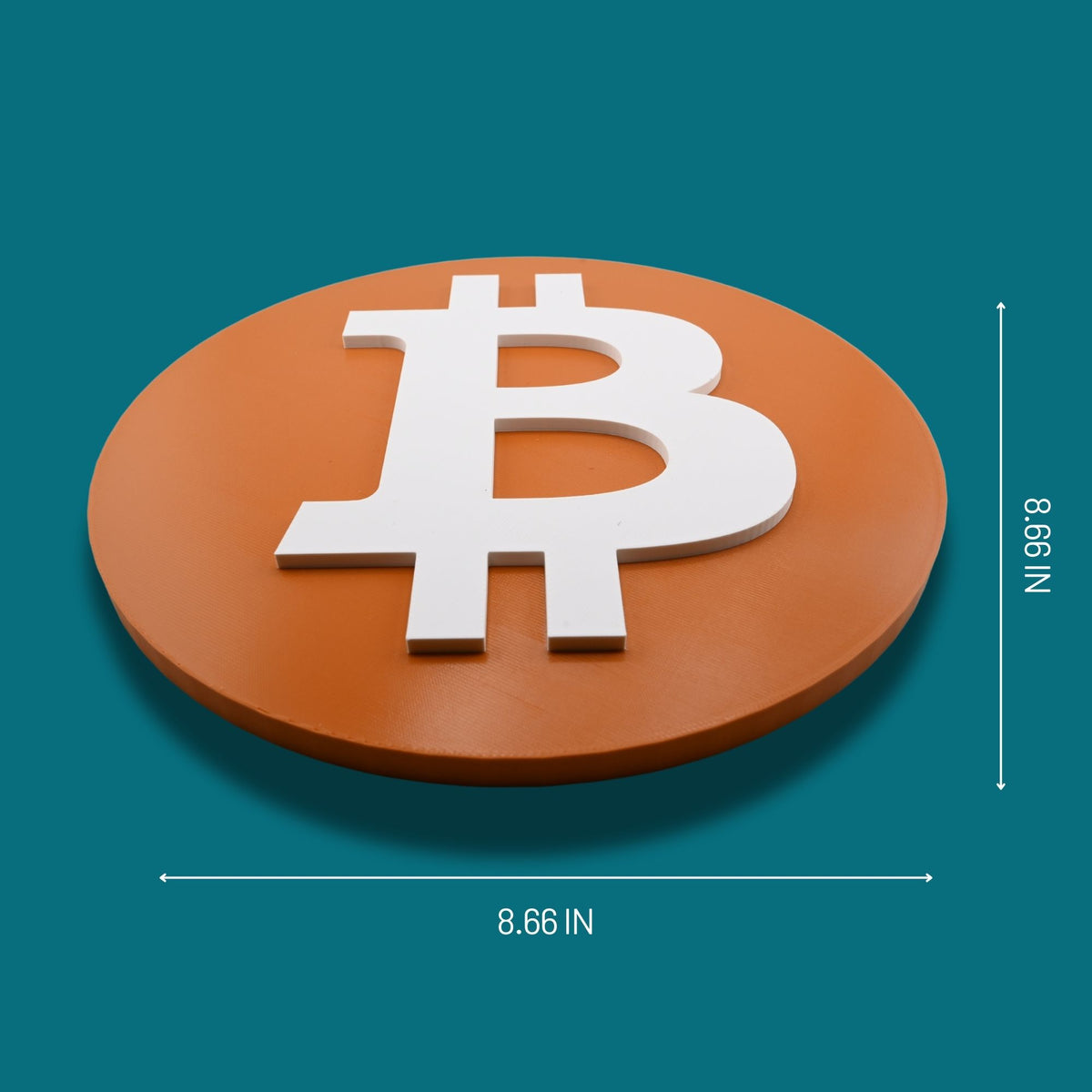 Btc Bitcoin Wall Sign — dimension