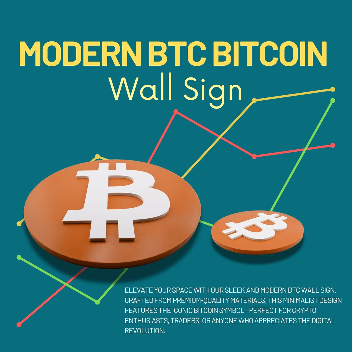 Btc Bitcoin Wall Sign — extra 1