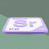 STRONTIUM Periodic Table Tile – Educational Wall Art for Science Lovers, 5.6 x 5.6 Inches