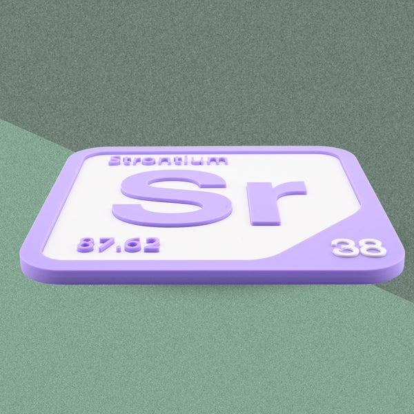 STRONTIUM Periodic Table Tile – Educational Wall Art for Science Lovers, 5.6 x 5.6 Inches