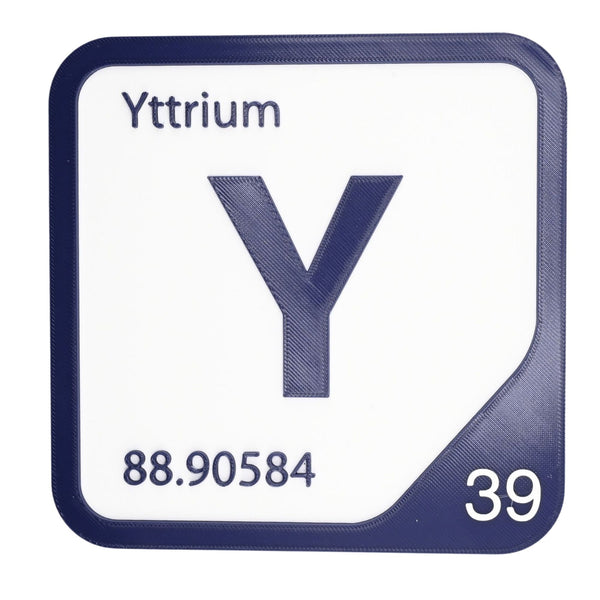 YTTRIUM Periodic Table Tile – Educational Wall Art for Science Lovers, 5.6 x 5.6 Inches