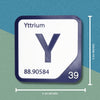 YTTRIUM Periodic Table Tile – Educational Wall Art for Science Lovers, 5.6 x 5.6 Inches