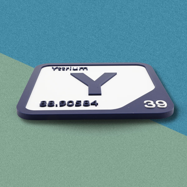 YTTRIUM Periodic Table Tile – Educational Wall Art for Science Lovers, 5.6 x 5.6 Inches