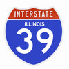Interstate 39 Road Sign Replica – Personalized Travel Sign | Home & Office Wall Decor (8.54” x 8.53”)