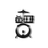 Mini Drum Kit Decor, Minimalist Line Art for Music Enthusiasts, Home Decor, Modern Hobbies, Desk Line Art