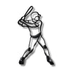 Baseball Batting Stance Decor, Baseball Player, Pitcher, 3D Printed Gift, Minimalist Line Art, Baseball Wall Art, Baseball Room Decor