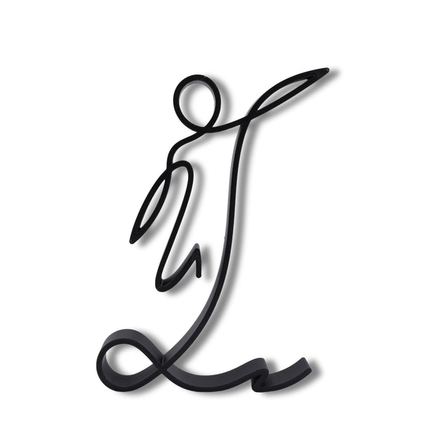 Soccer Ball Shot, Customized Line Art Figure, 3D Printed Gift, Unique Football Gift Idea, Custom Line Art Sculpture, Minimalist Home Decor