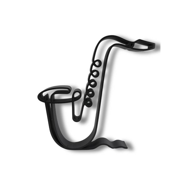 Abstract Saxophone Decor, Minimalist Line Art, Jazz & Music Home Decor, Modern Hobbies, Desk Line Art