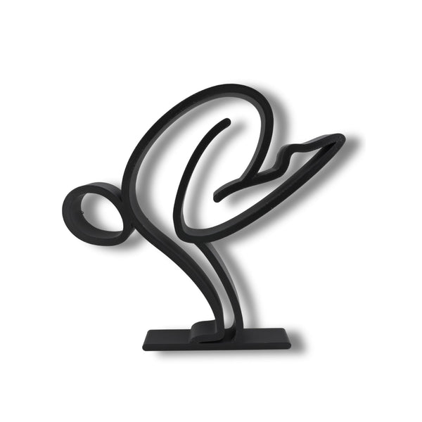 Crow Pose Yoga Decor, Minimalist Line Art, Flexibility & Balance Home Decor, Modern Hobbies, Desk Line Art